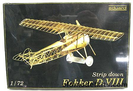 Eduard 1/72 Strip Down Fokker DVIII (D-VIII) 'Flying Razor', 7007 plastic model kit